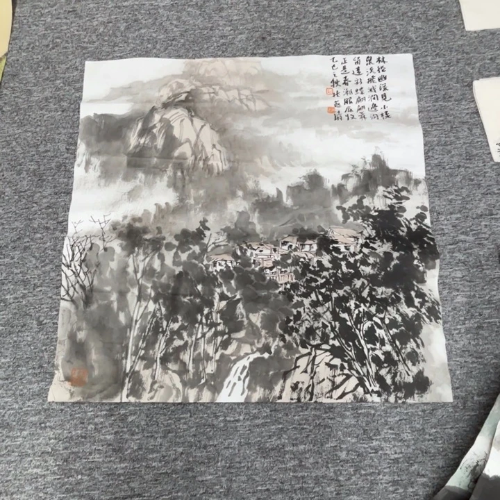 国画绘画作品多次参加68.68