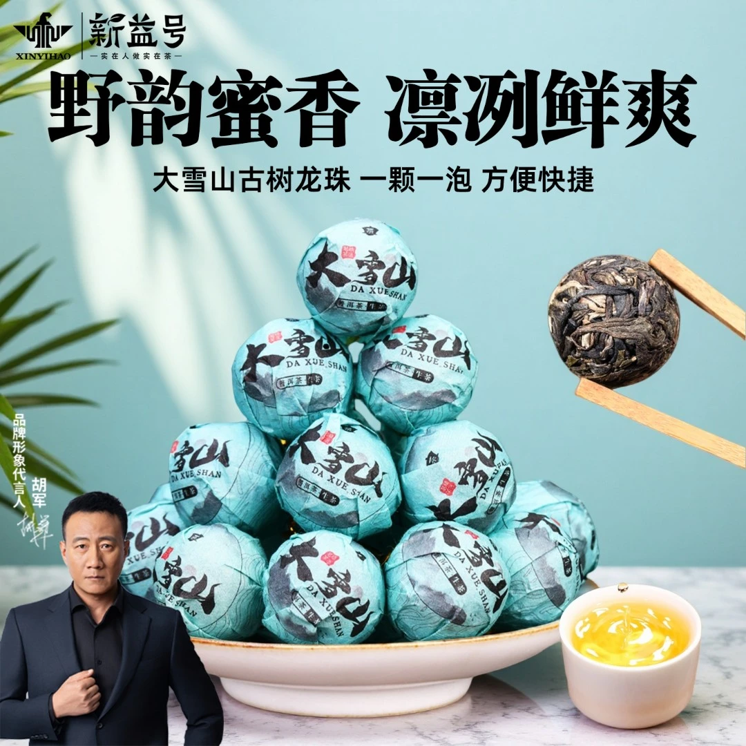 新益号大雪山龙珠普洱生茶叶头春普洱茶小沱茶云南古树茶散茶