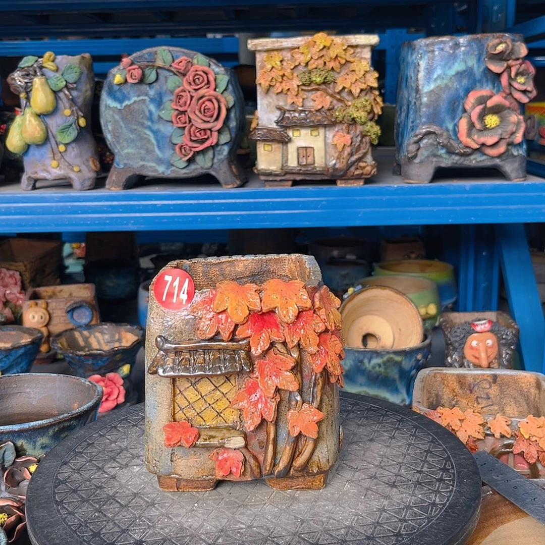 微瑕714 号陶然花器手工花盆