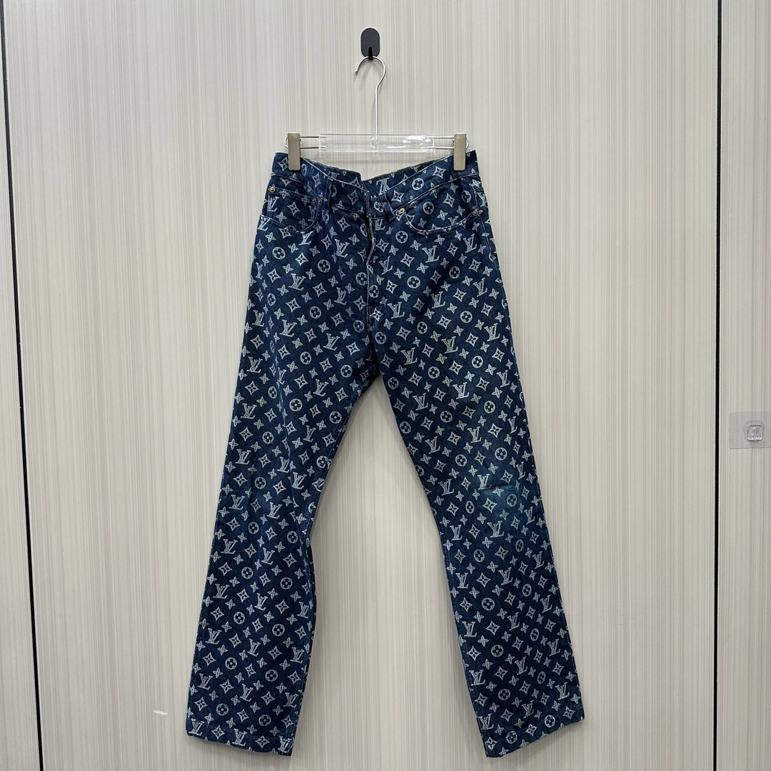 99新 LouisVuitton/路易威登 LV满印牛仔裤尺码34成色9910162