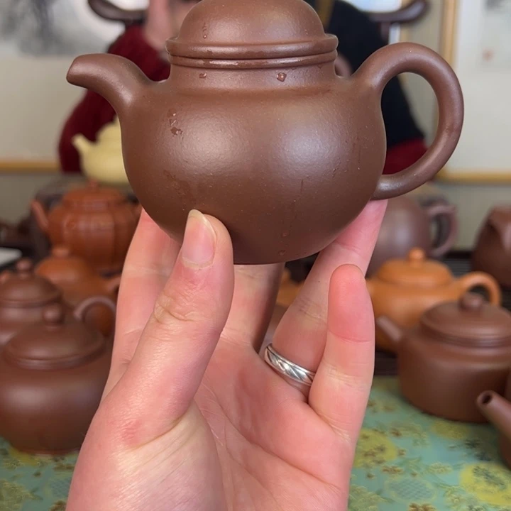 紫砂茶壶啊*全手工底槽清掇球195c