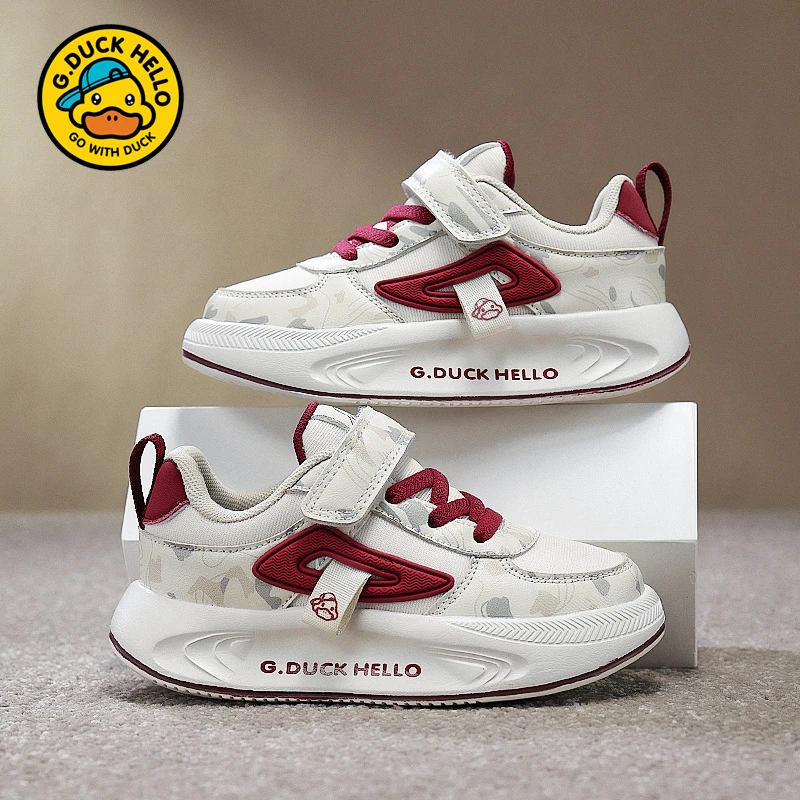 小黄鸭男童网面阿甘鞋2025春秋新款中大童女童透气软底板鞋男潮鞋