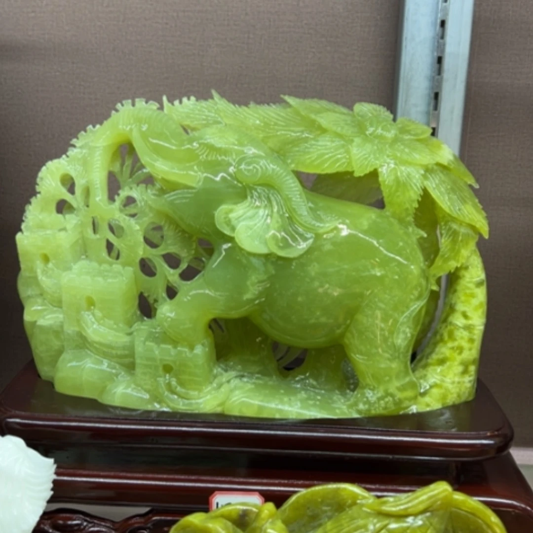 【闪购商品】未镶嵌蛇纹石玉珠宝奇石走向成功