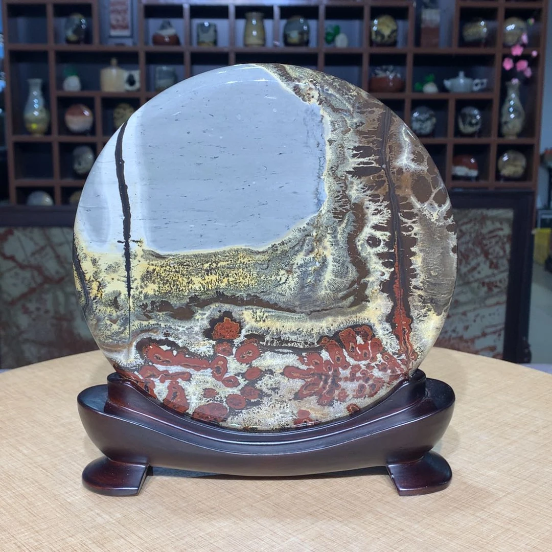 紫砂广西国画石摆件，收藏观赏