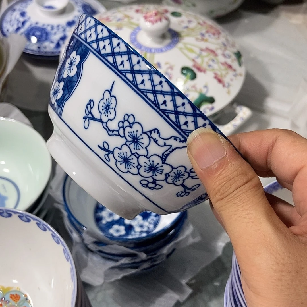 瓷片窦*景德镇陶瓷碗5寸10个