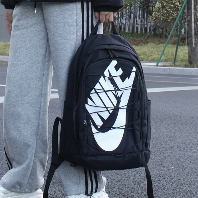 NIKE/耐克黑色绑带大LOGO书包双肩包DV1296010