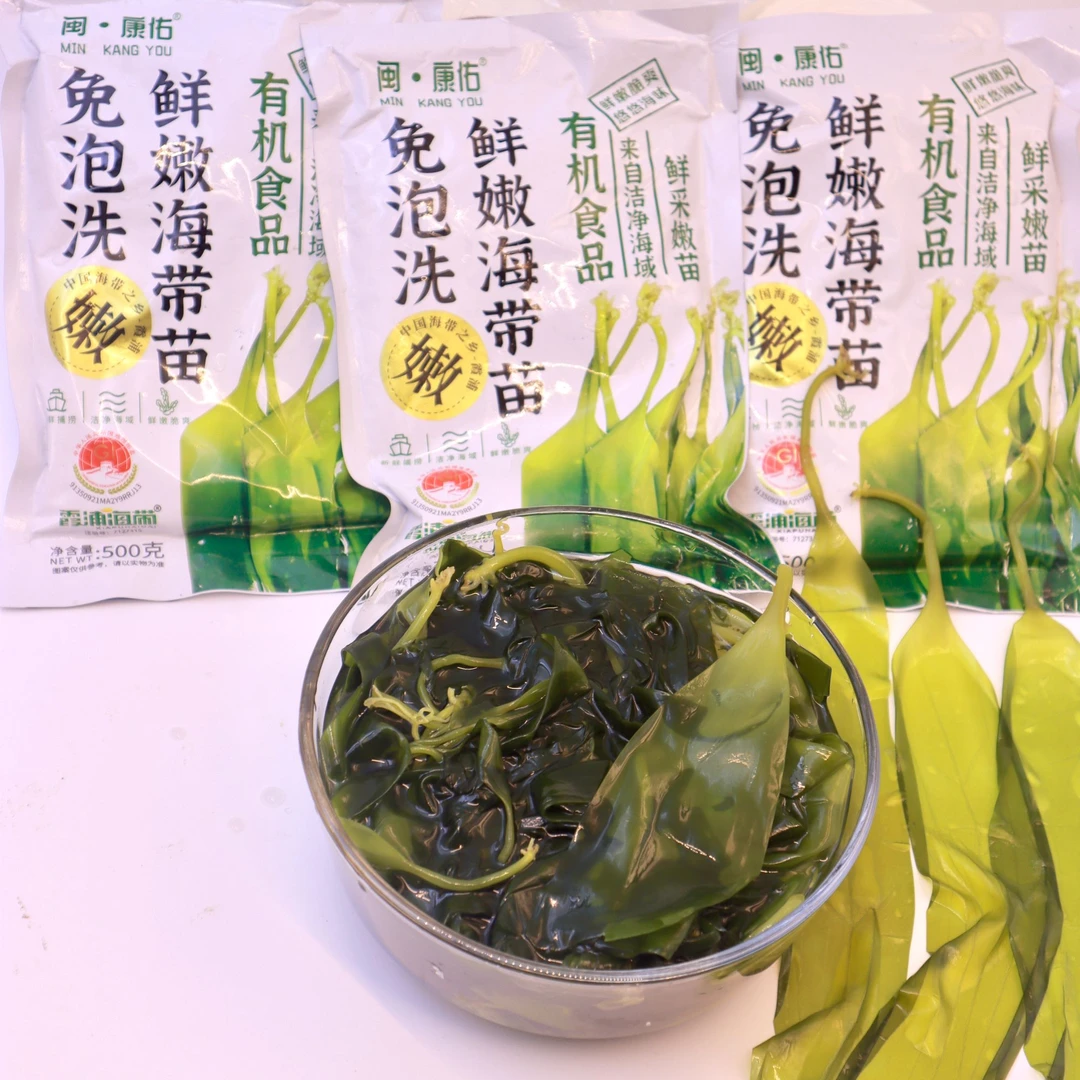 霞浦免泡洗有机海带嫩苗营养小海带凉拌火锅好吃福建霞浦海带