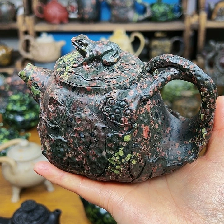 茶空间天然石材梅花玉一方星**_