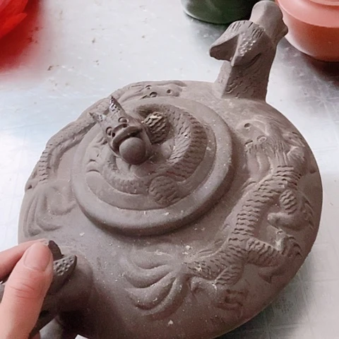 茶杯绿泥宜兴紫砂全手工