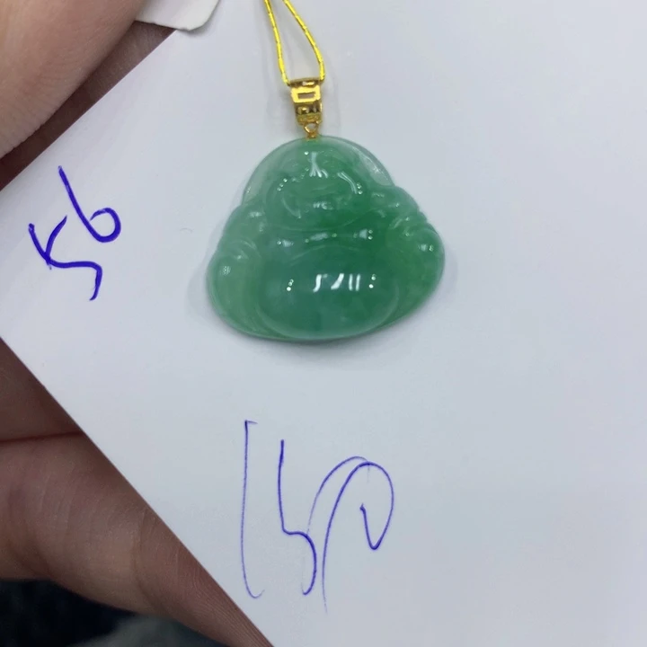 颈饰18K金镶嵌翡翠翡翠