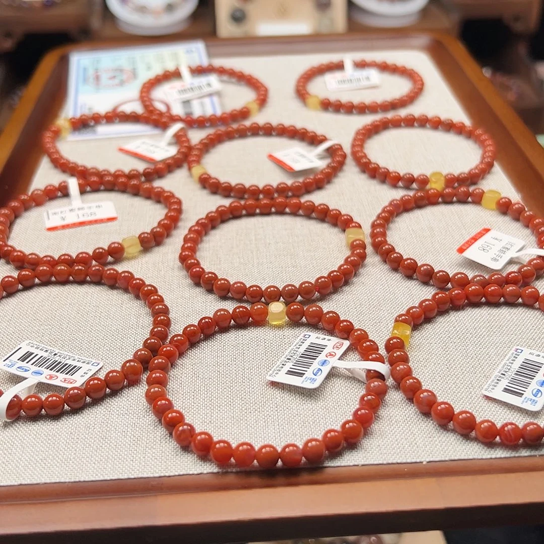 南红玛瑙未镶嵌手链001