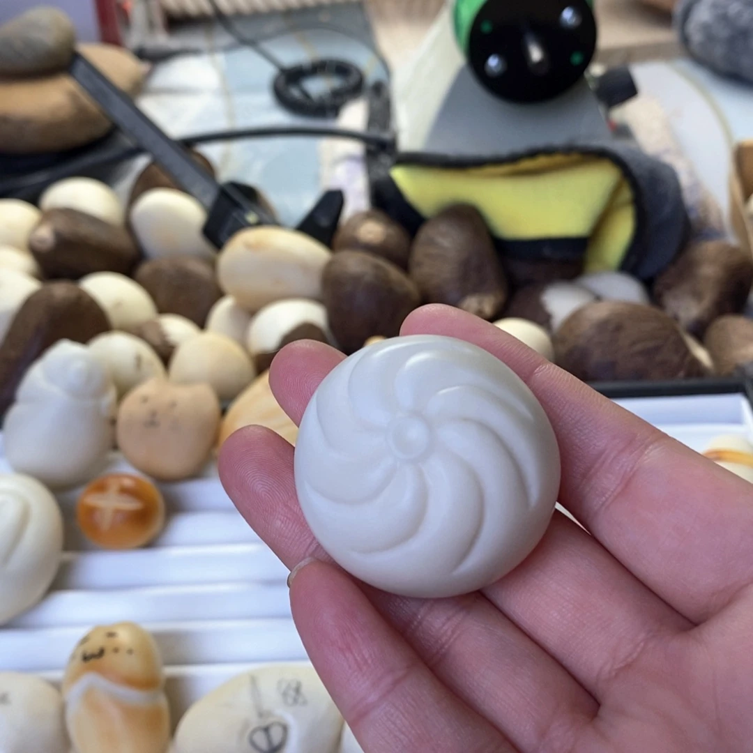 菩提根/象牙果把件文***?象牙果定制无芽眼包子