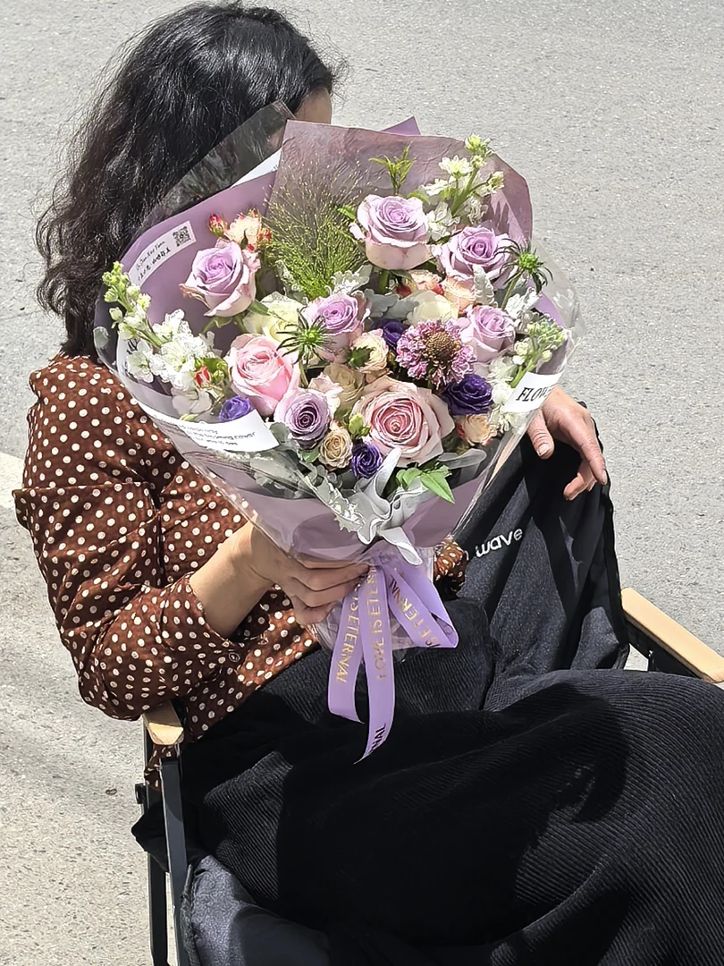 教师节直播【繁花】紫色系混搭玫瑰花束只发日喀则市区