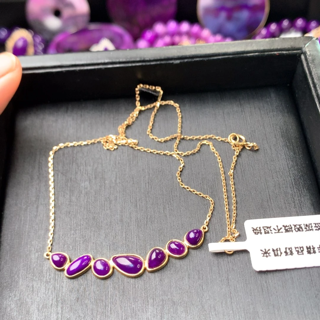 苏纪石（舒俱来）18K金镶嵌项链
