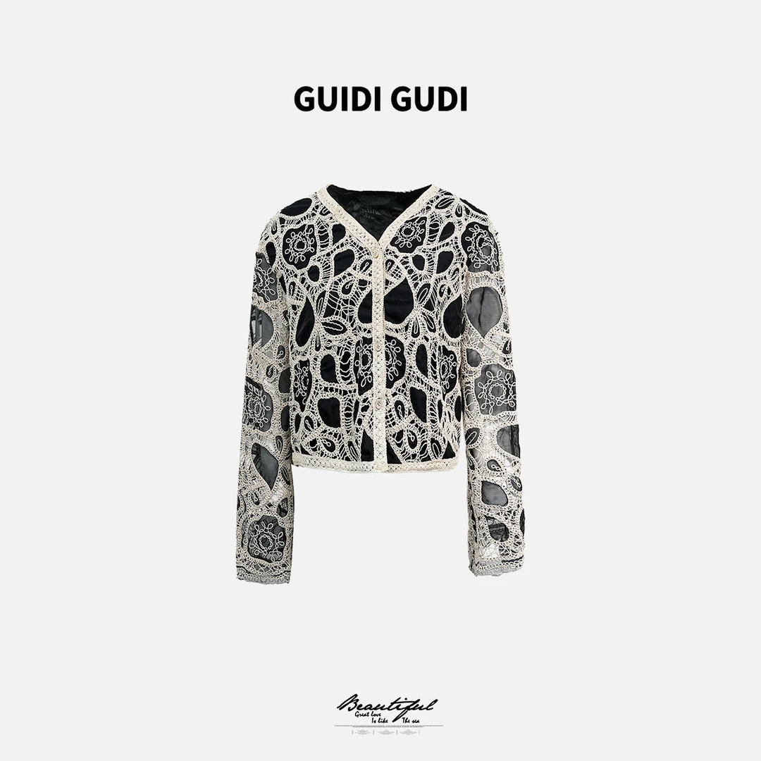 GUIDI GUDI【心平气和】黄加蓝重工设计长袖外套 W9511422H