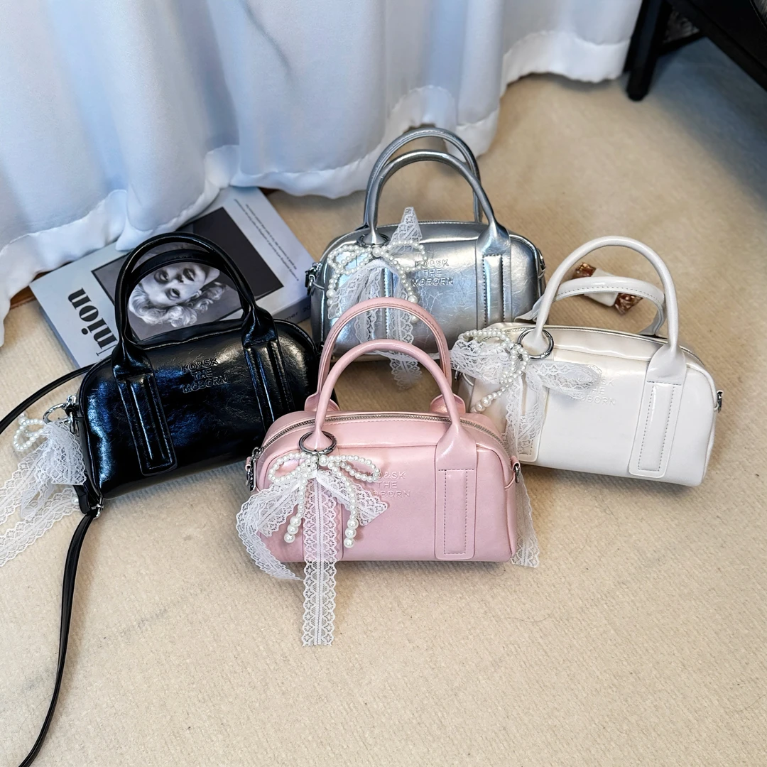 春夏包包保龄球2025新款单肩斜挎高级感手提枕头包