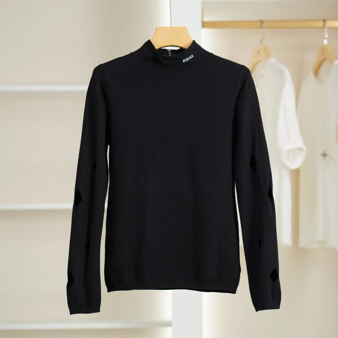 麦迪尚品【H】K1262 春秋高领简约百搭时尚通勤休闲打底衫上衣