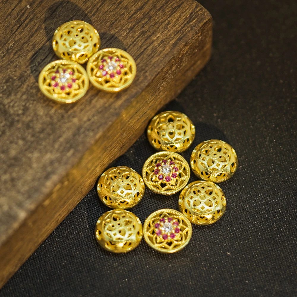 925银银制品 【发1个】8.8MM*4.1MM 银饰散珠DIY文玩珠宝PJ315