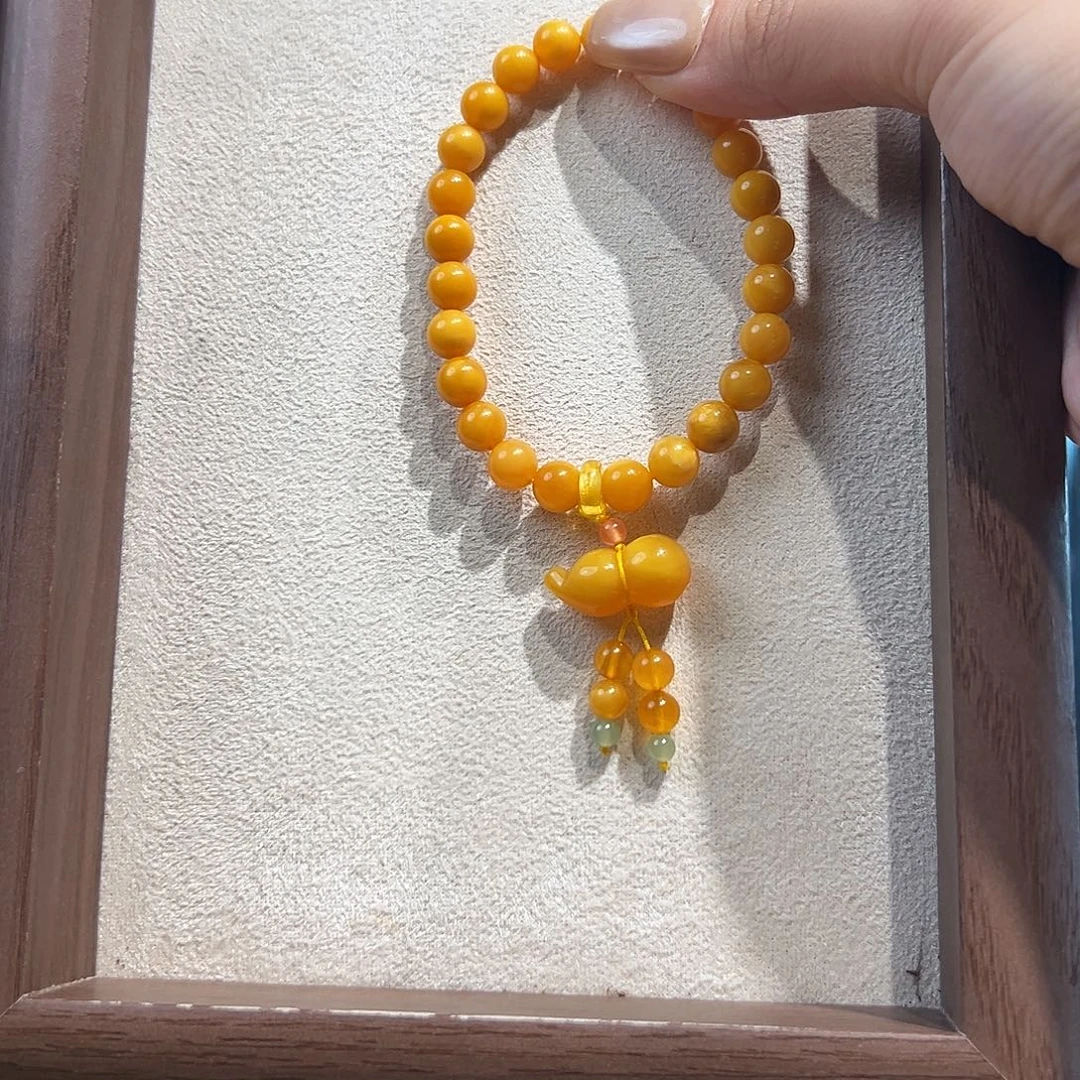 未镶嵌蜜蜡手链7.2mm蜜蜡手串