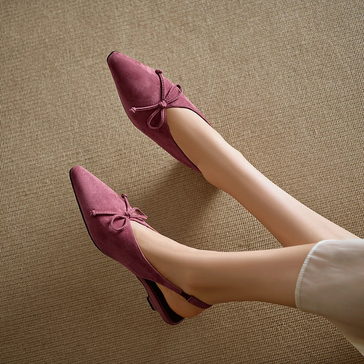 时装凉鞋2025年夏季优雅粗跟浅口纯色