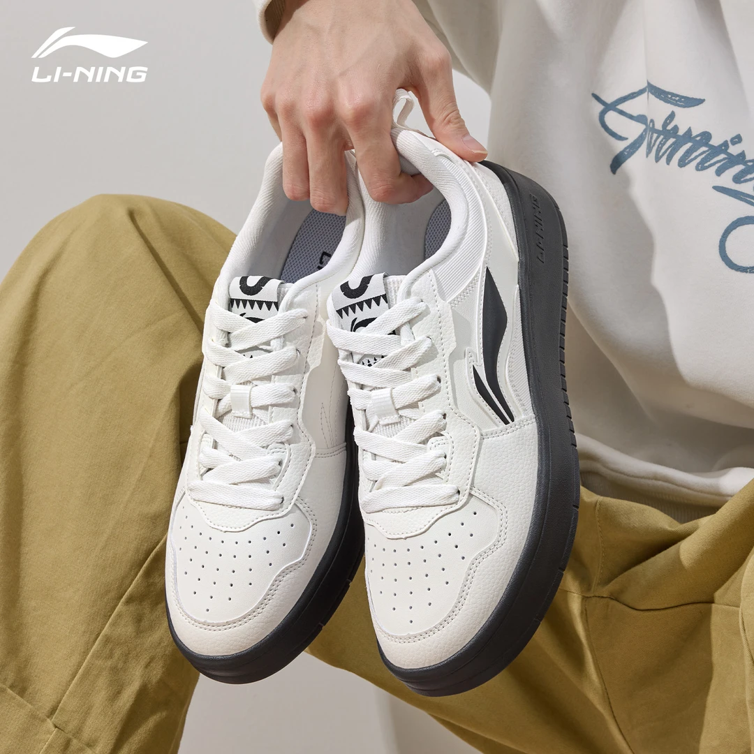 李宁板鞋男初云2025新款官方正品经典休闲鞋低帮小白鞋轻便运动鞋