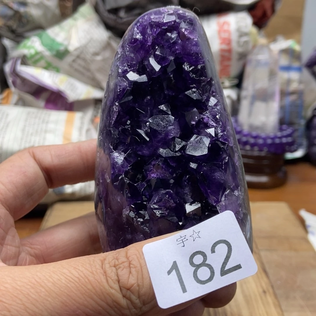 紫晶天然水晶摆件未镶嵌