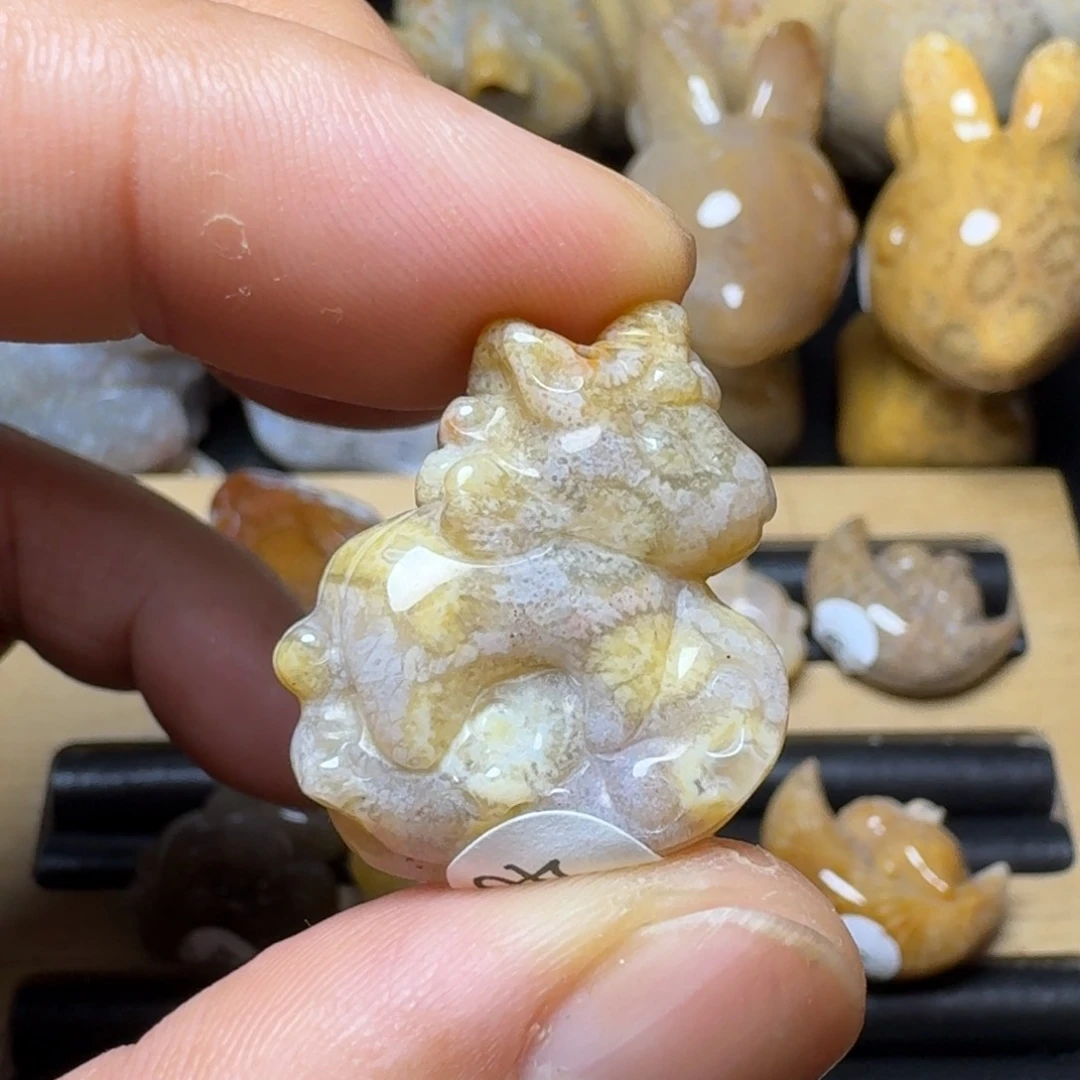 硅化玉独角兽未镶嵌