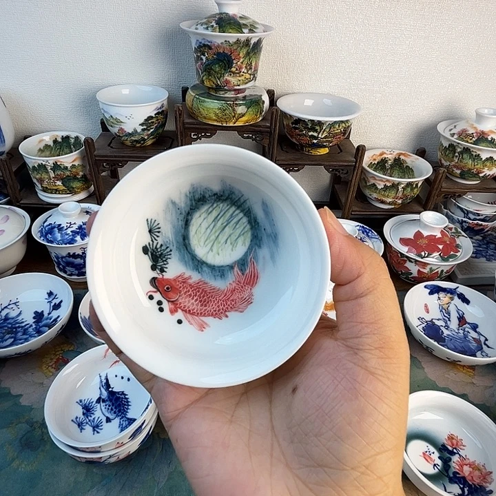忠意堂釉下彩锦鲤