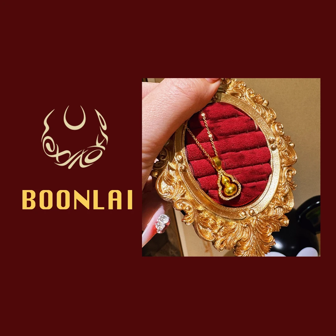 铜合金项链 Boonlai 满钻镂空葫芦项链1113