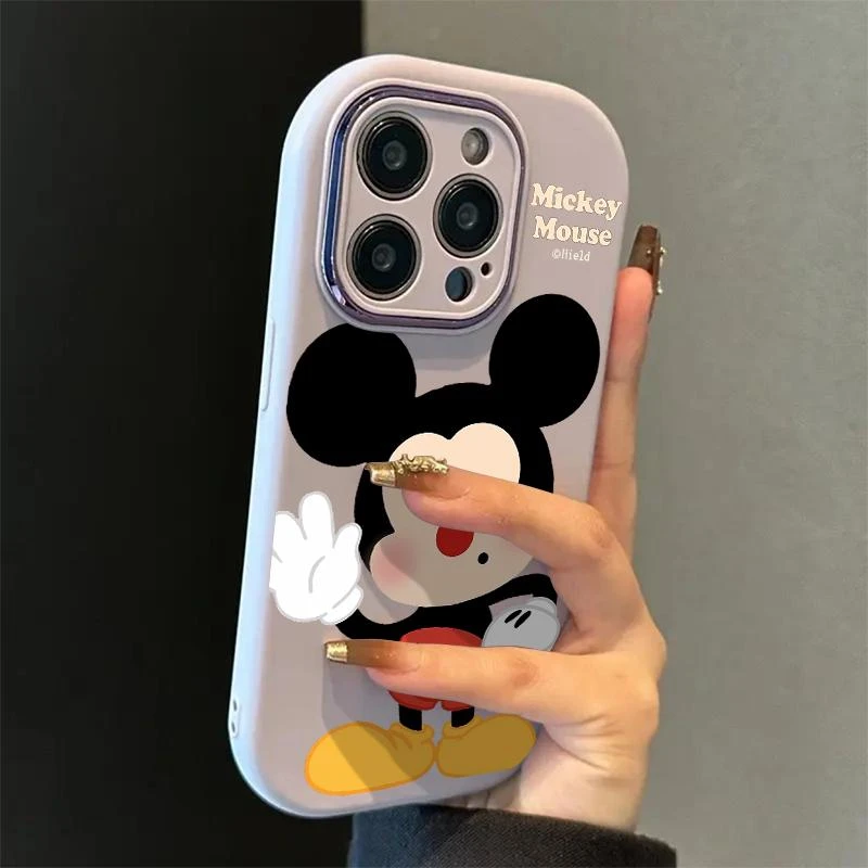 SMBLCE打招呼米奇适用iPhone16/15pro精孔胖墩手机壳苹果14/13套