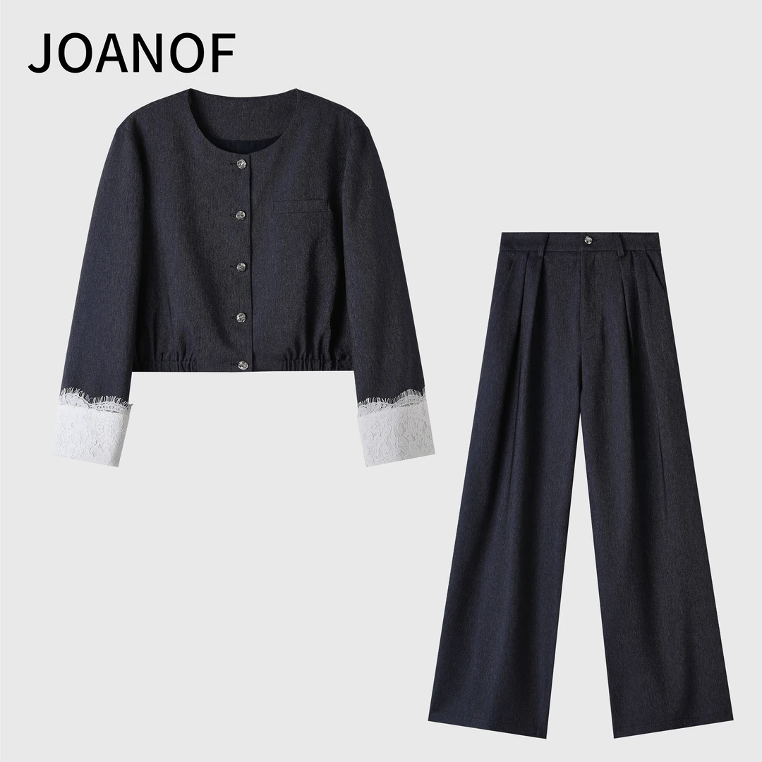 JOANOF休闲套装上衣气质春季INS风轻熟简约通勤风XT756-D