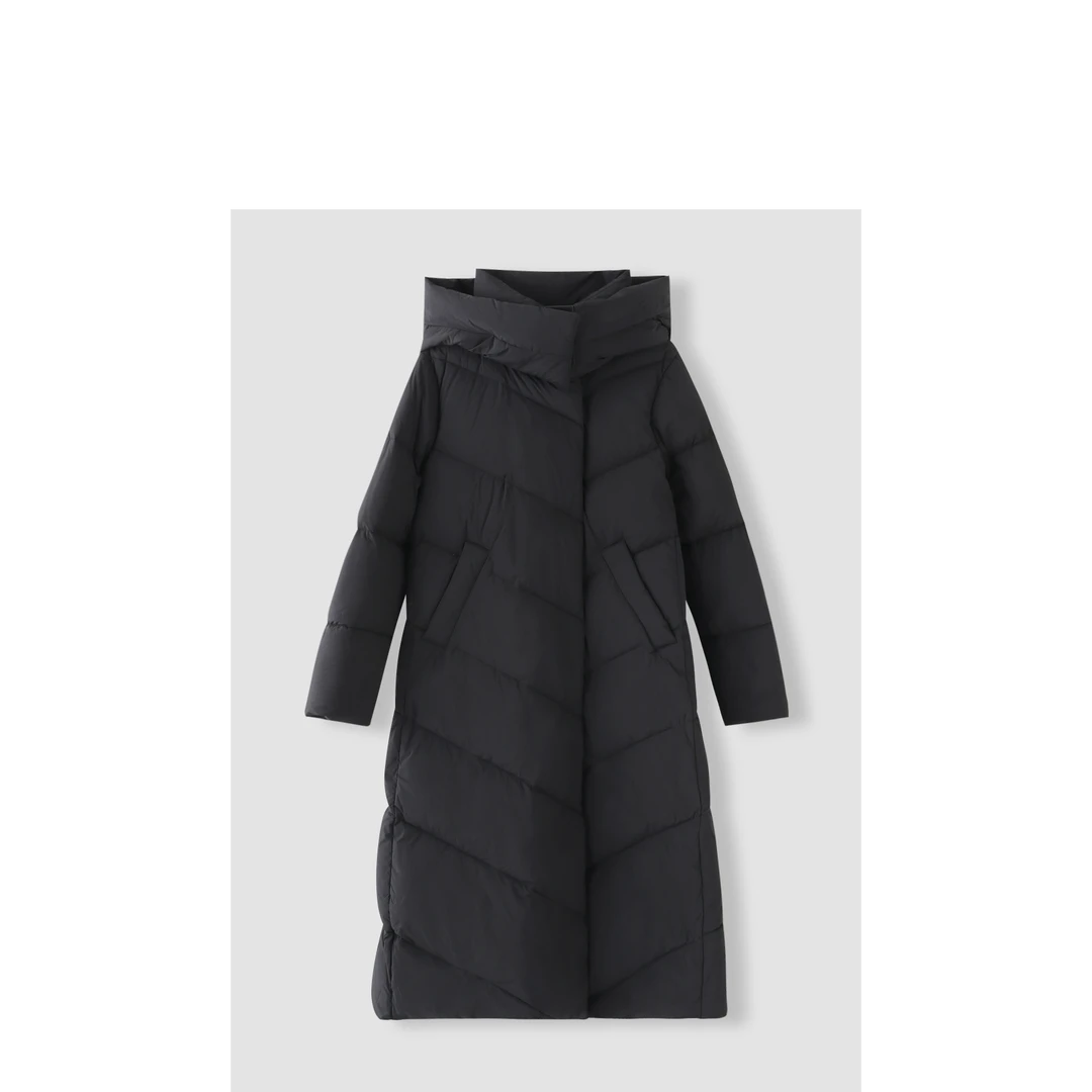 百搭小众设计感纯色连帽保暖羽绒服多色HXZG041X