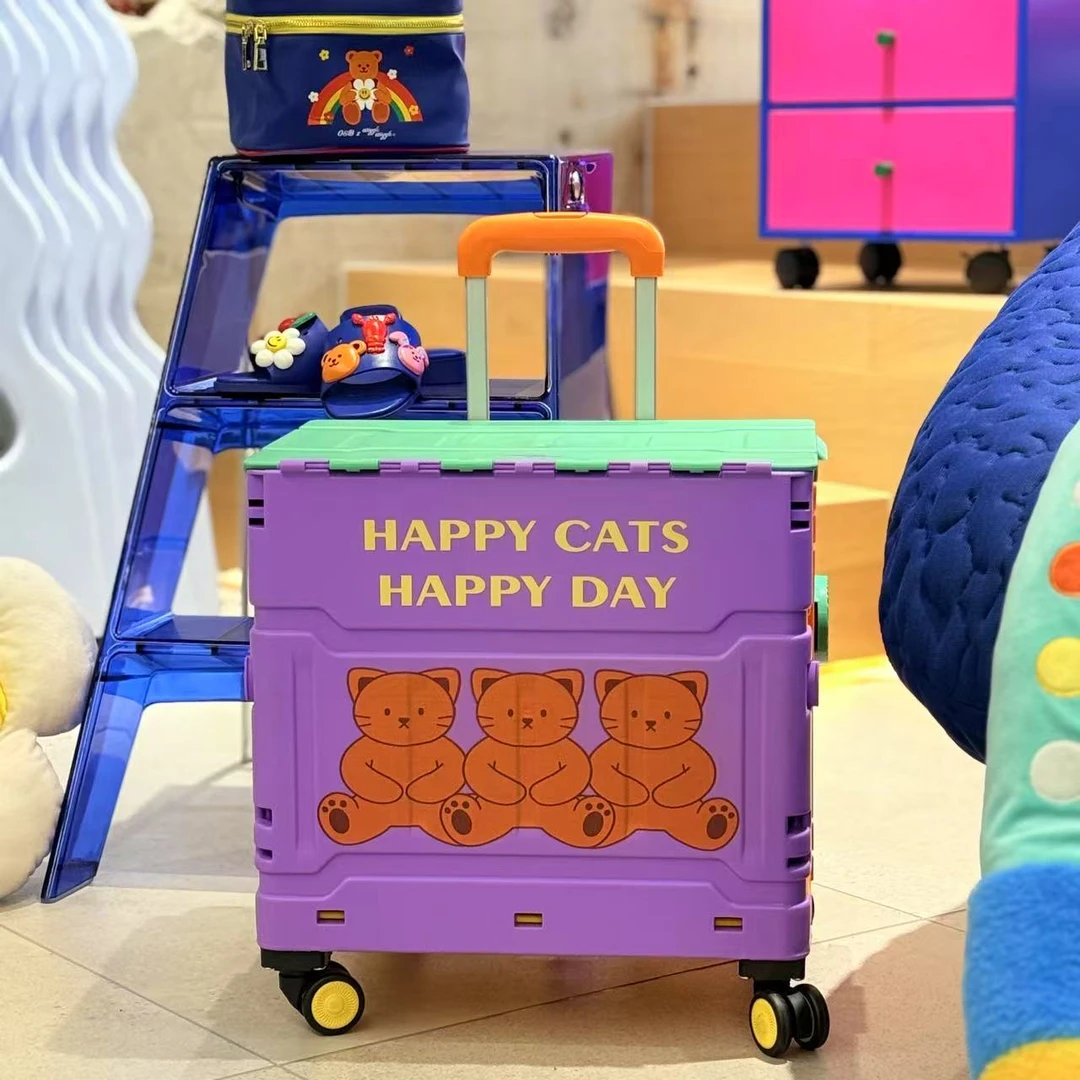 popoglow折叠手推车户外购物车轻便家用小推车