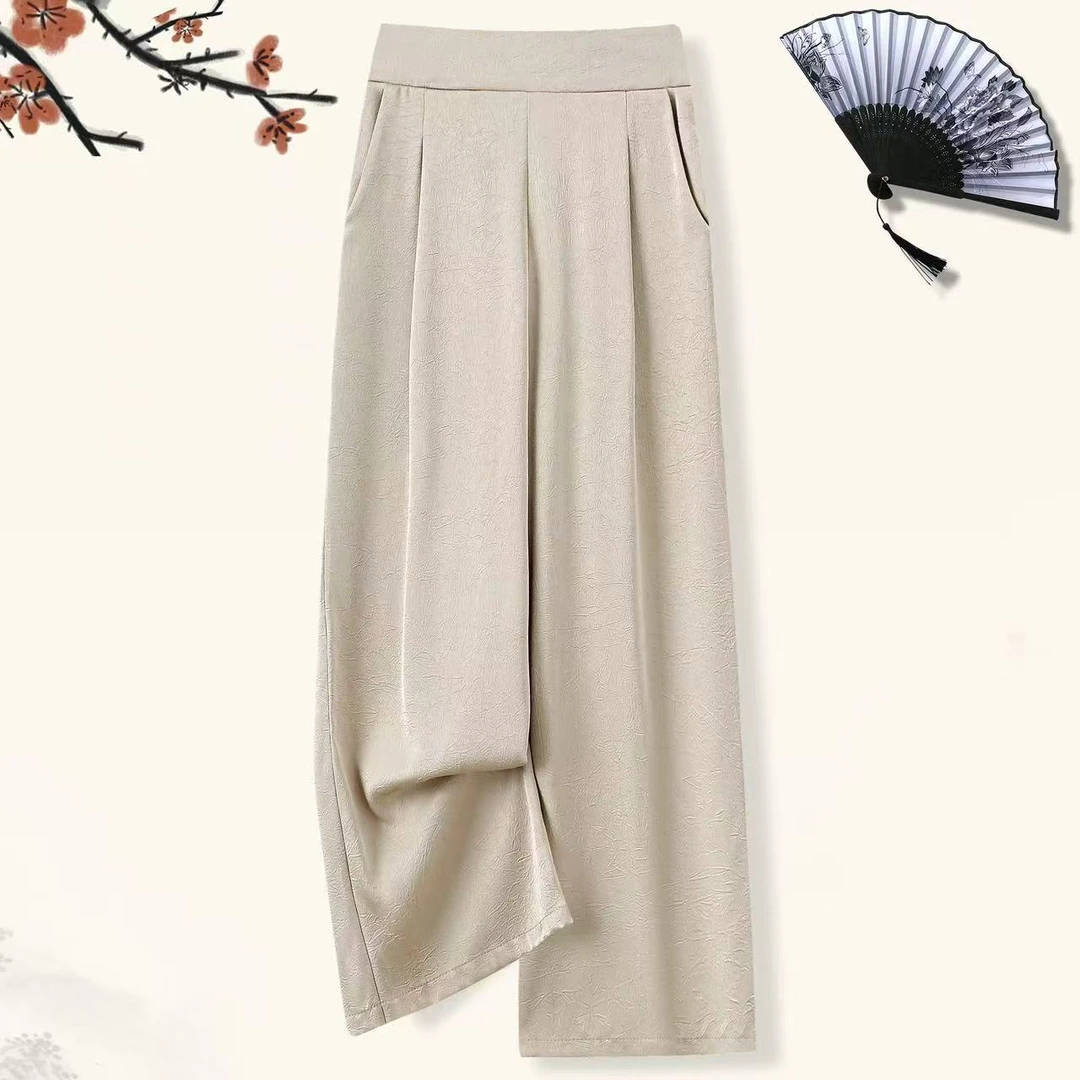 2025新款妈妈夏装宽松洋气减龄新中式中老年女装夏季时尚裤子
