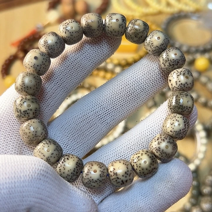 石玉料星月菩提大尺寸12单圈