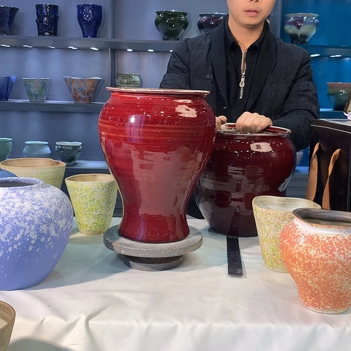 陶摆件景德镇陶瓷花盆