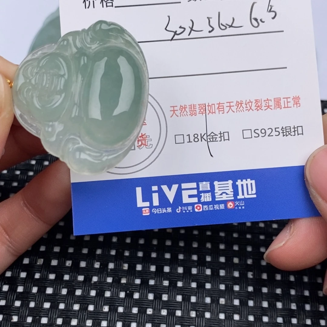 为***来翡翠18K金镶嵌颈饰