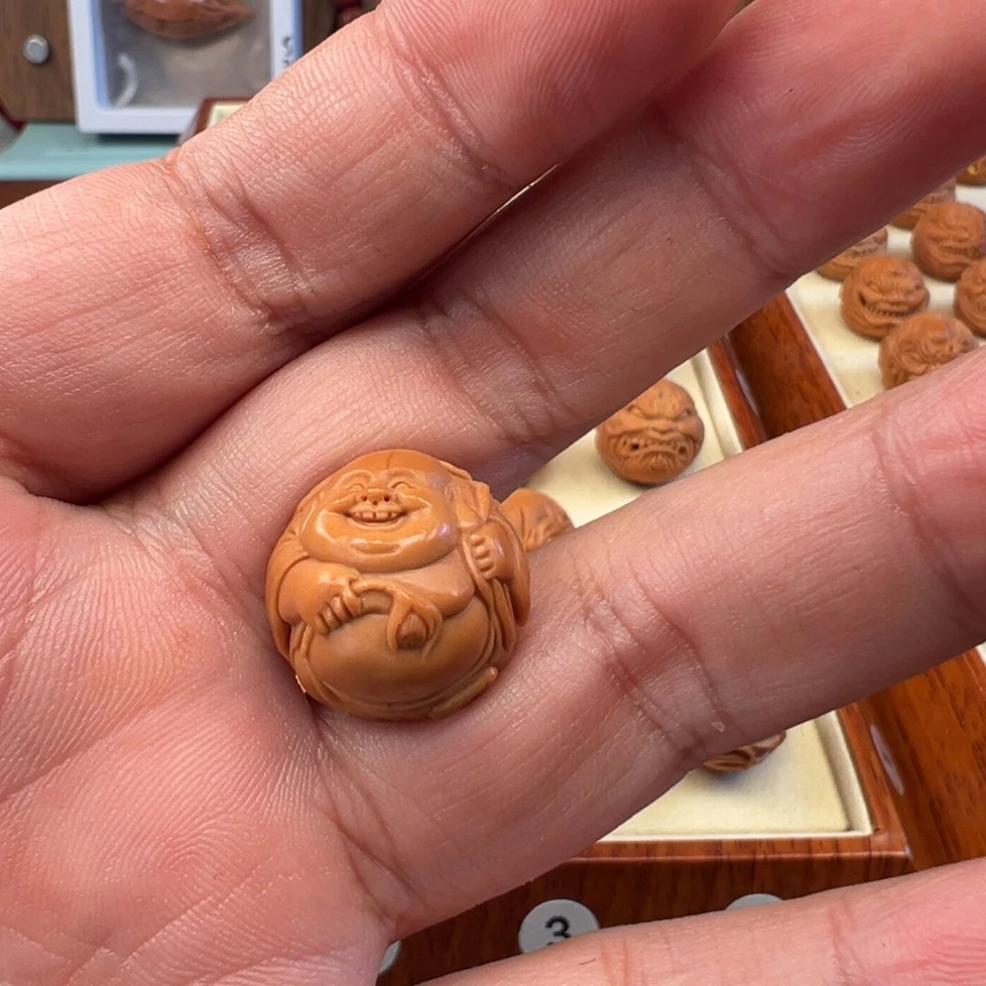 燕***…核桃手串/手链瑞兽弥勒金蟾单颗18