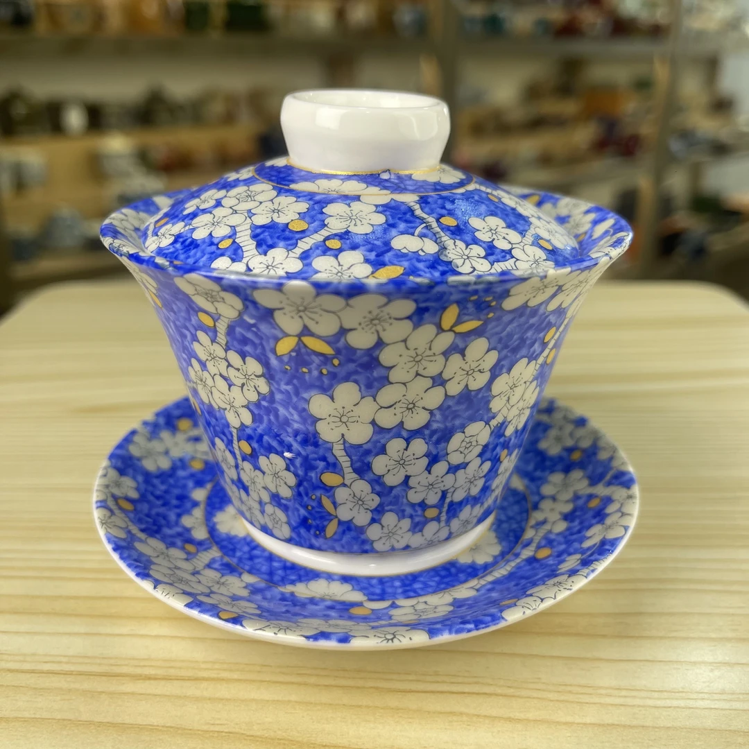 【遇见好瓷】冰梅三才盖碗A0803