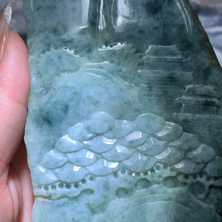 翡翠未镶嵌颈饰保真天然A货翡翠