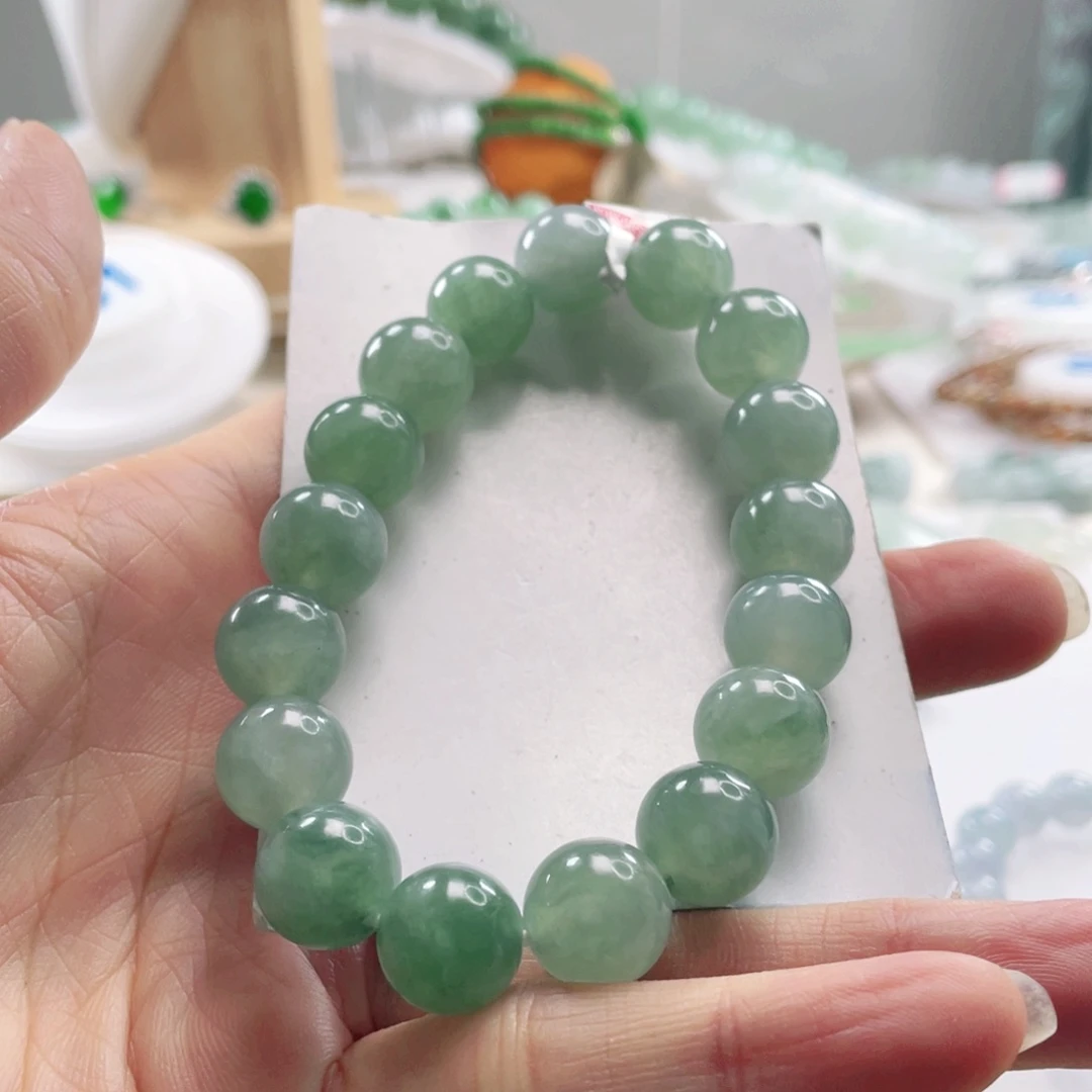 b***a翡翠未镶嵌手链手串12+