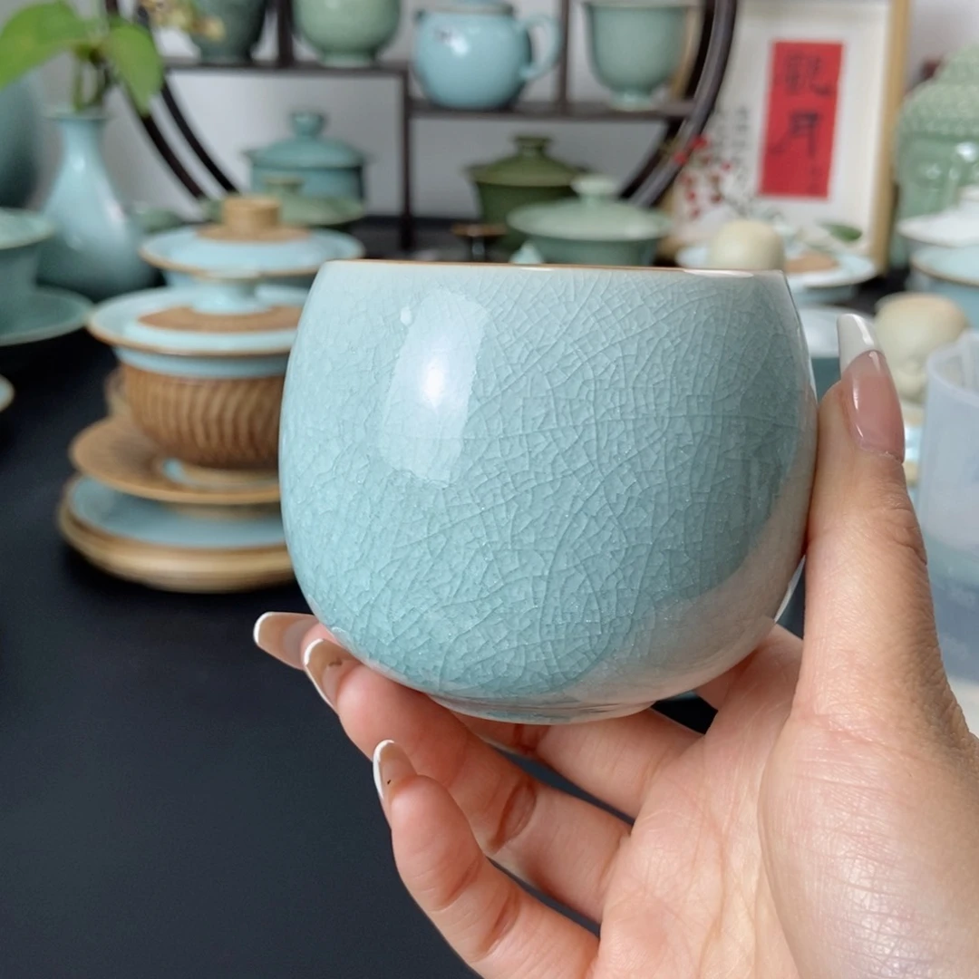 一级品冰裂纹大龙蛋杯