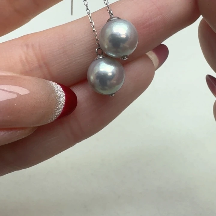 海水珍珠耳饰18K金镶嵌