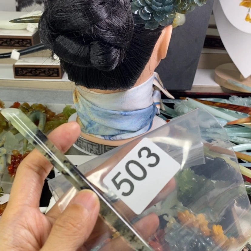 【闪购商品】岫玉发饰合金淘**记