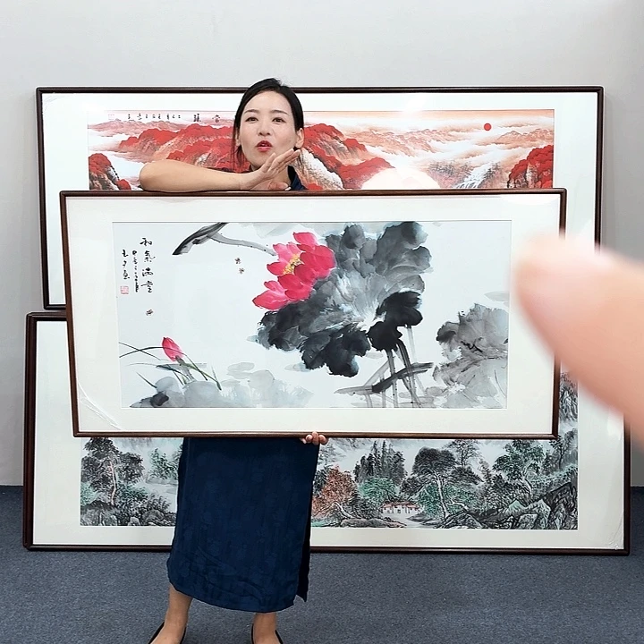 国画手绘作品120×60尺寸