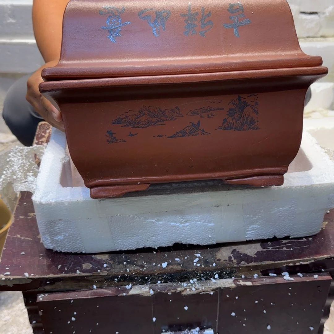 紫砂花盆口径26.18.10口径