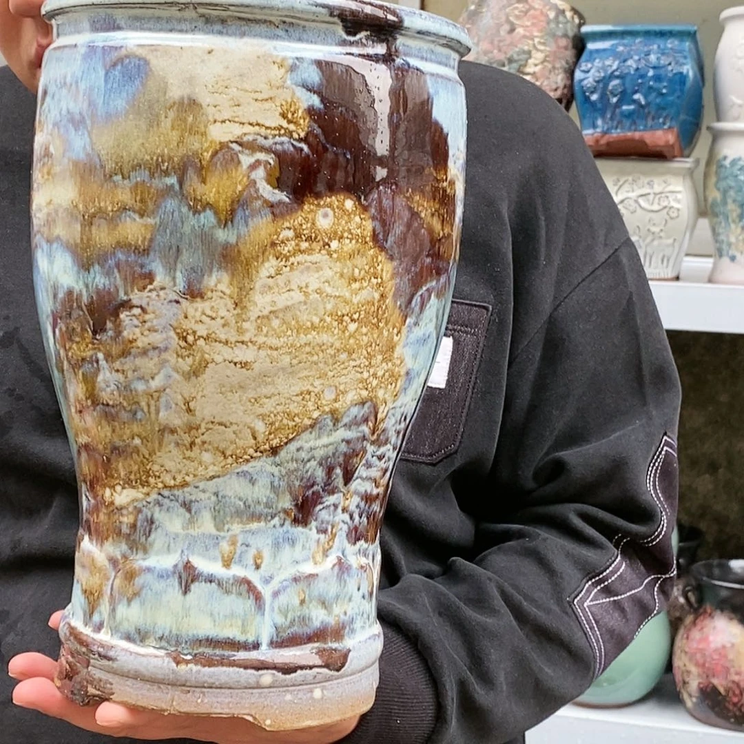 紫砂花盆口20高33福利