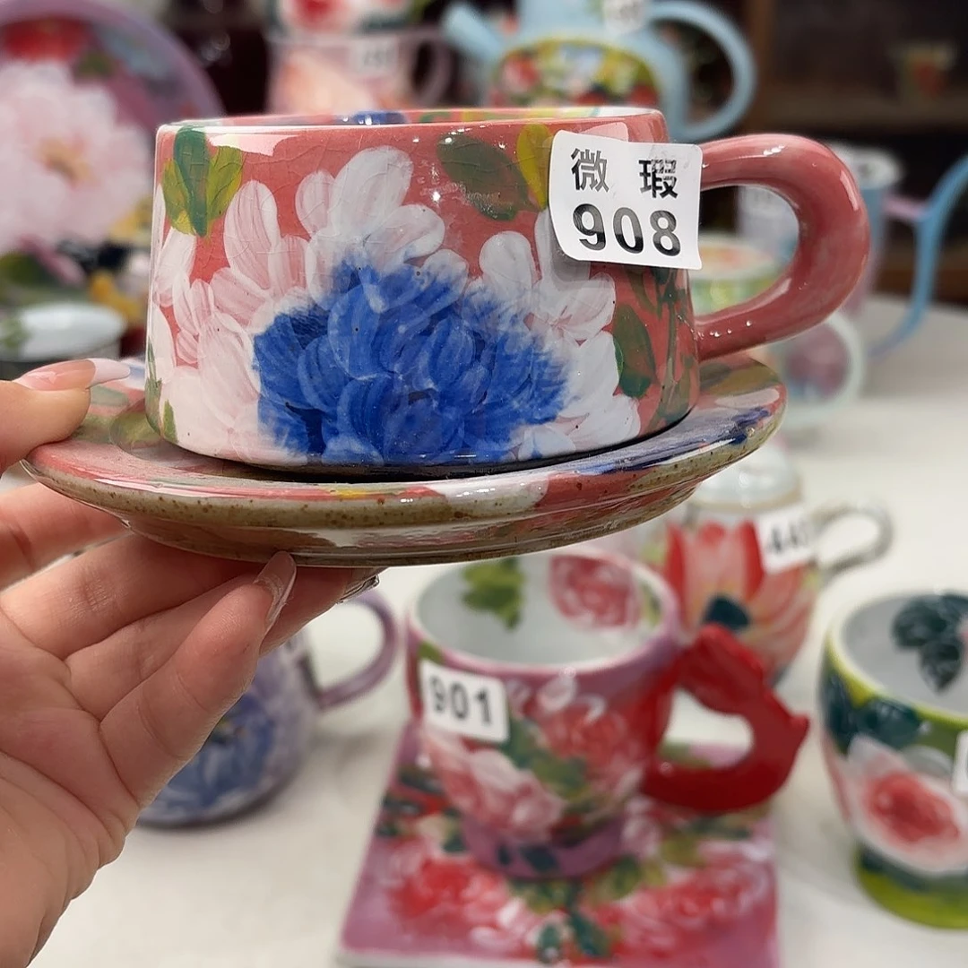 景德镇手绘高温釉下彩陶瓷茶具