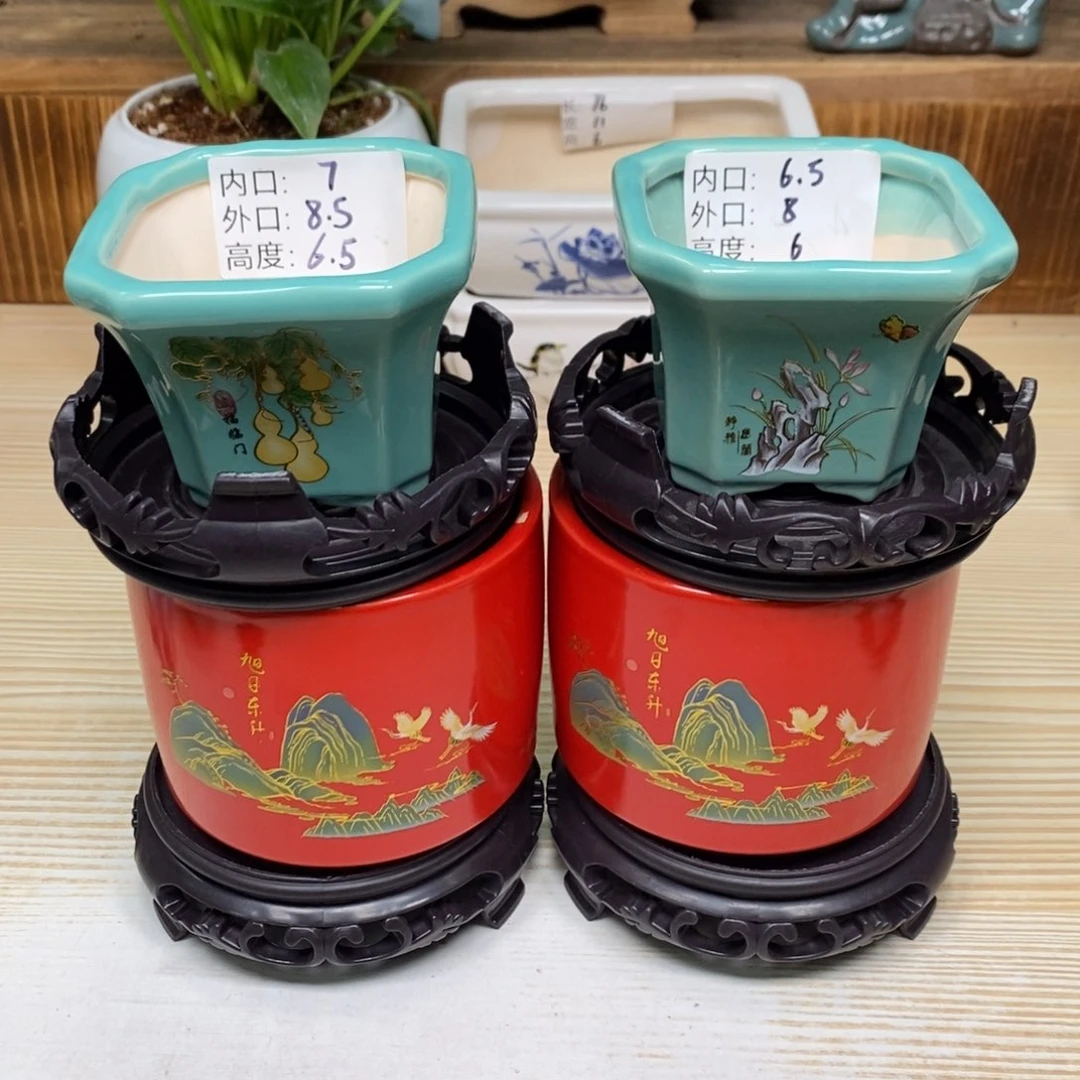 紫砂陶瓷花盆浮力