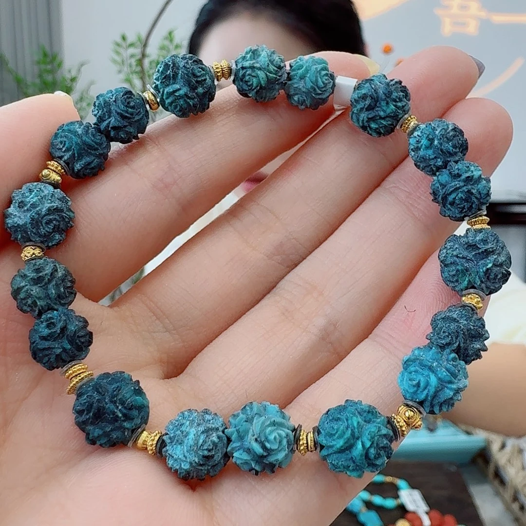 绿松石18K金镶嵌珠宝奇石